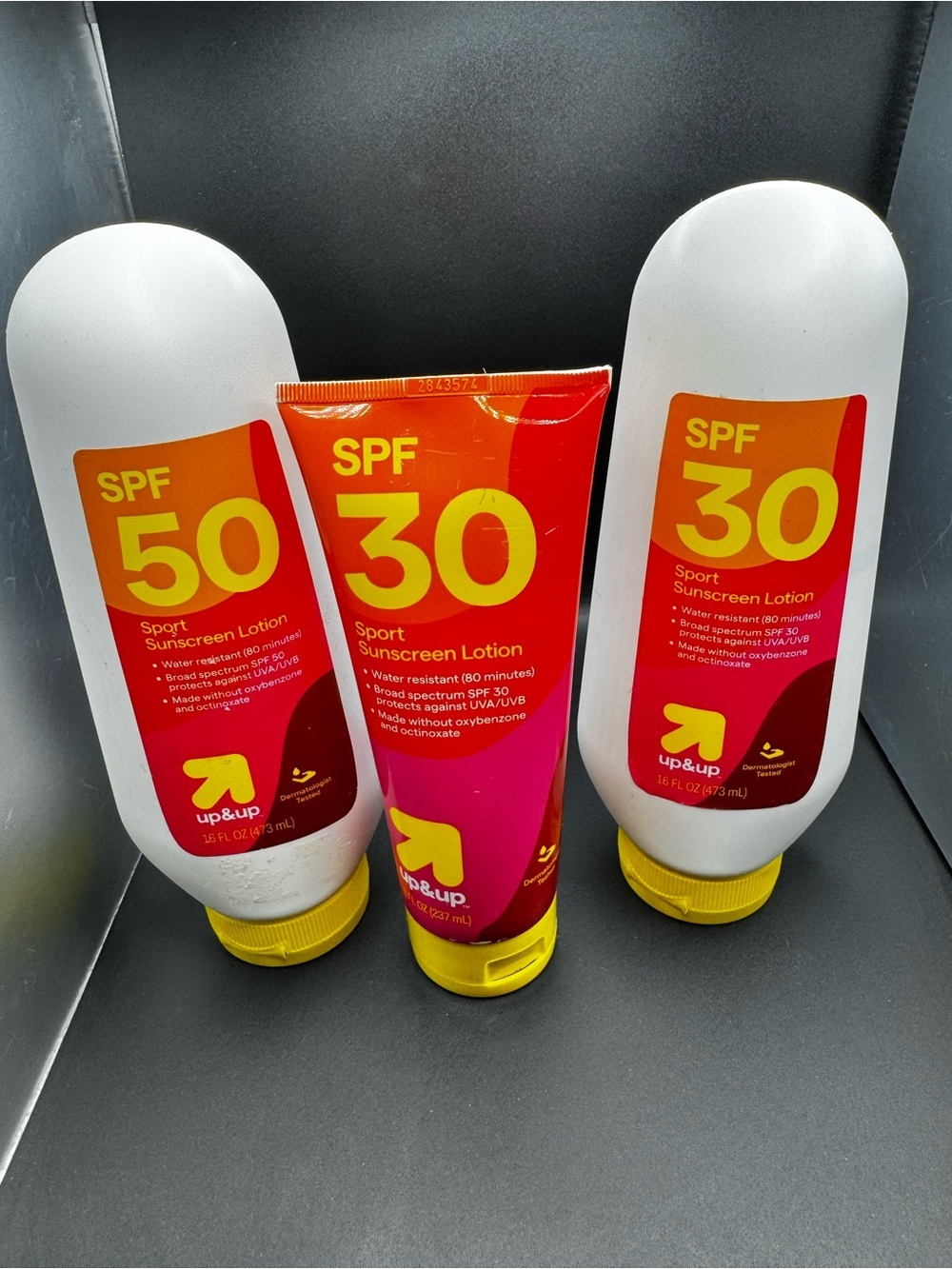 NWT Sunscreen Lot of 3. SPF 50 is 16oz & 2 SPF 30s are 16oz & 8oz